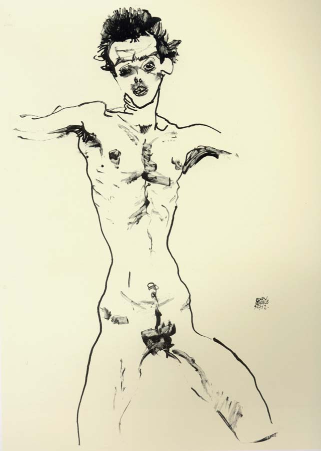 Egon Schiele Nude Self Portrait